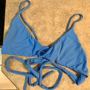 Moana Airy Blue Wrap Top